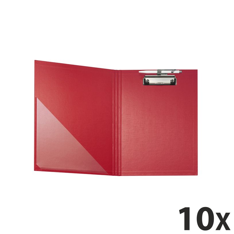 3130632182953-Exacompta - 10 Porte blocs à rabat - A4 - rouge-P_400005567_1-0