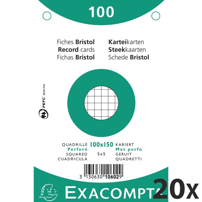 3130631106028-Exacompta - 20 Packs de 100 Fiches Bristol - 10 x 15 cm - petits carreaux - perforées - b-P_400005609_2-0