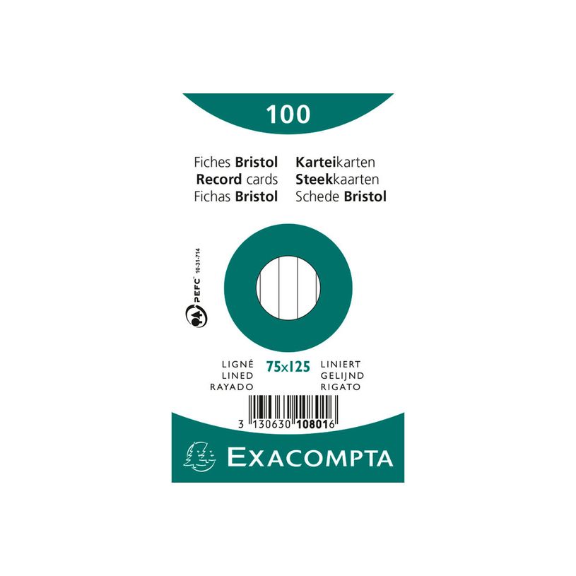 3130638108018-Exacompta - 20 Packs de 100 Fiches Bristol - 7,5 x 12,5 cm - lignées - non perforées - b-P_400005615_1-1