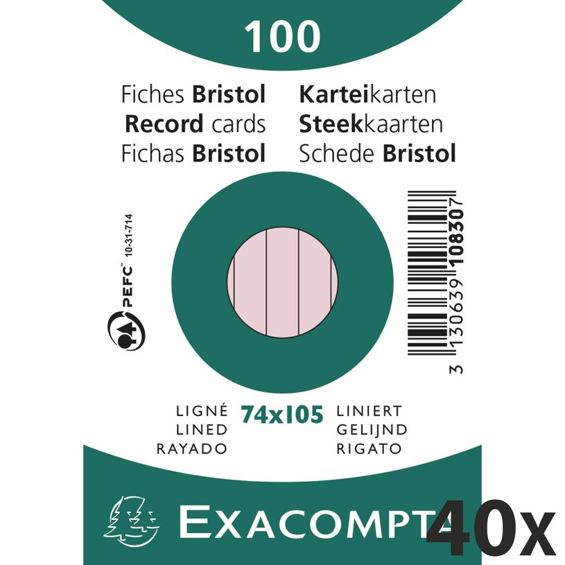 3130638108308-Exacompta - 40 Packs de 100 Fiches Bristol - A7 - lignées - non perforées - rose-P_400005620_1-0