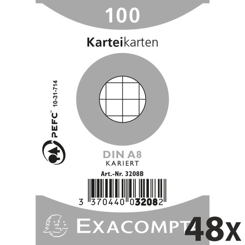 3370441032081-Exacompta - 40 Packs de 100 Fiches Bristol - 5,5 x 7,4 cm - petits carreaux - non perforé-P_400005634_1-0