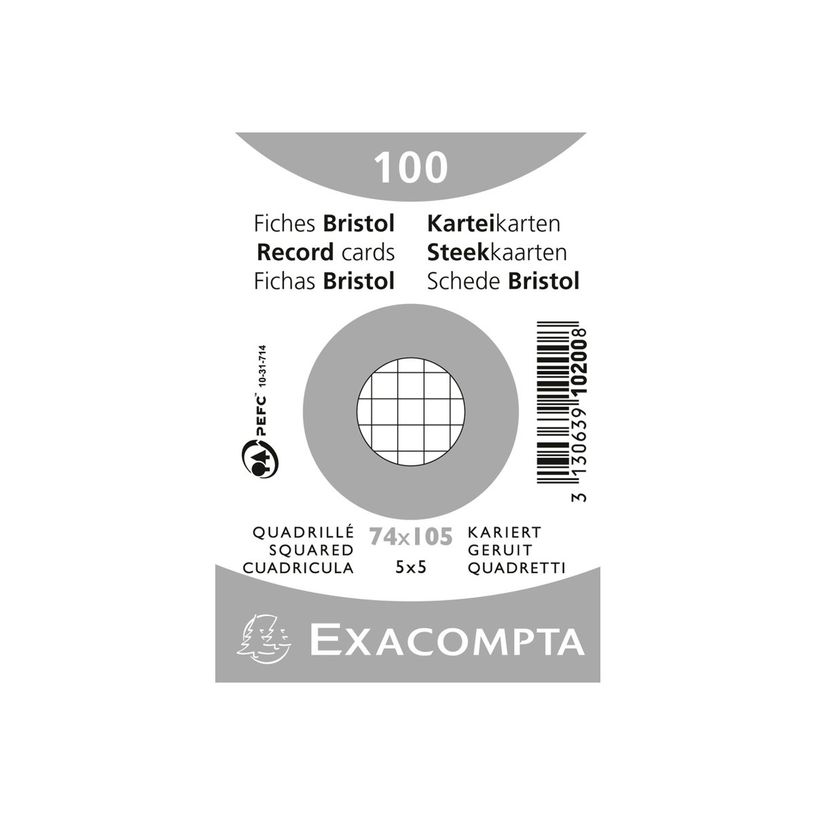 3130638102009-Exacompta - 40 Packs de 100 Fiches Bristol - A7 - petits carreaux - non perforées - blanc-P_400005637_2-1