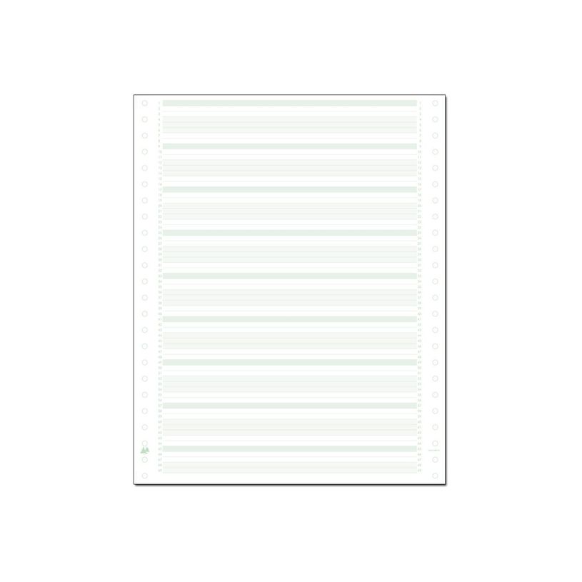 3130630623120-Exacompta - Papier listing zoné vert/bleu - 1000 feuilles 240 mm x 11" - bandes Caroll d