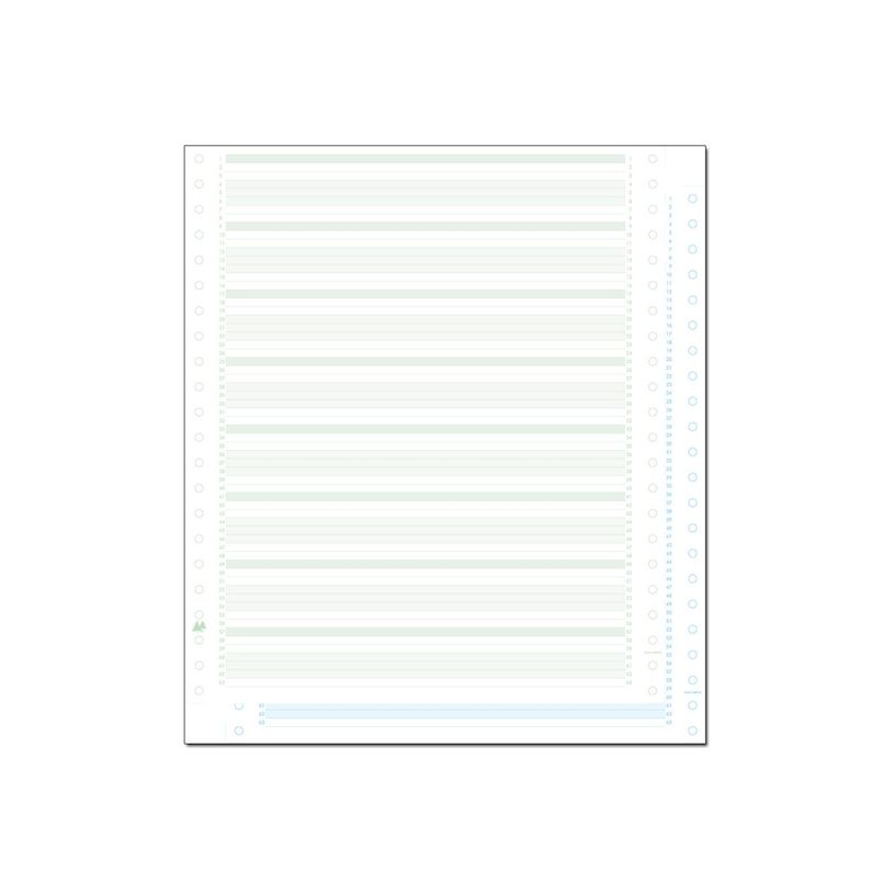 3130630623120-Exacompta - Papier listing zoné vert/bleu - 1000 feuilles 240 mm x 11" - bandes Caroll d