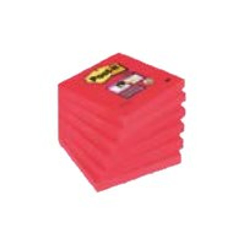 0404000057017-Post-it Super Sticky - 6 Blocs cube - 76 x 76 mm - coquelicot-P_400005701_1-0