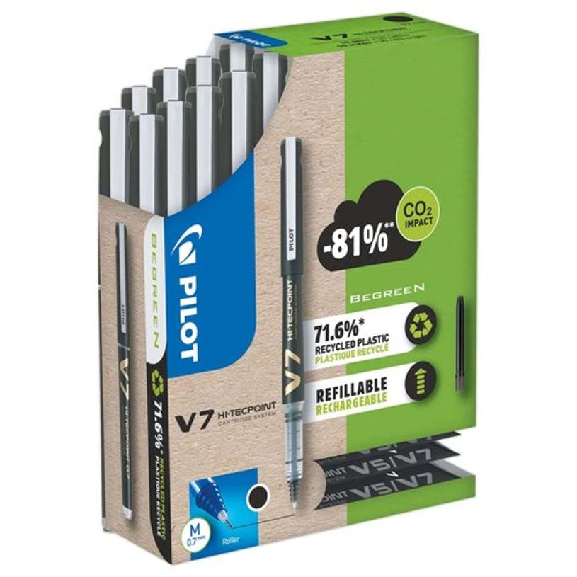 3131910556251-Pilot Hi-Tecpoint V7 - 10 Rollers noir + 10 packs de recharges-P_400005735_1-0