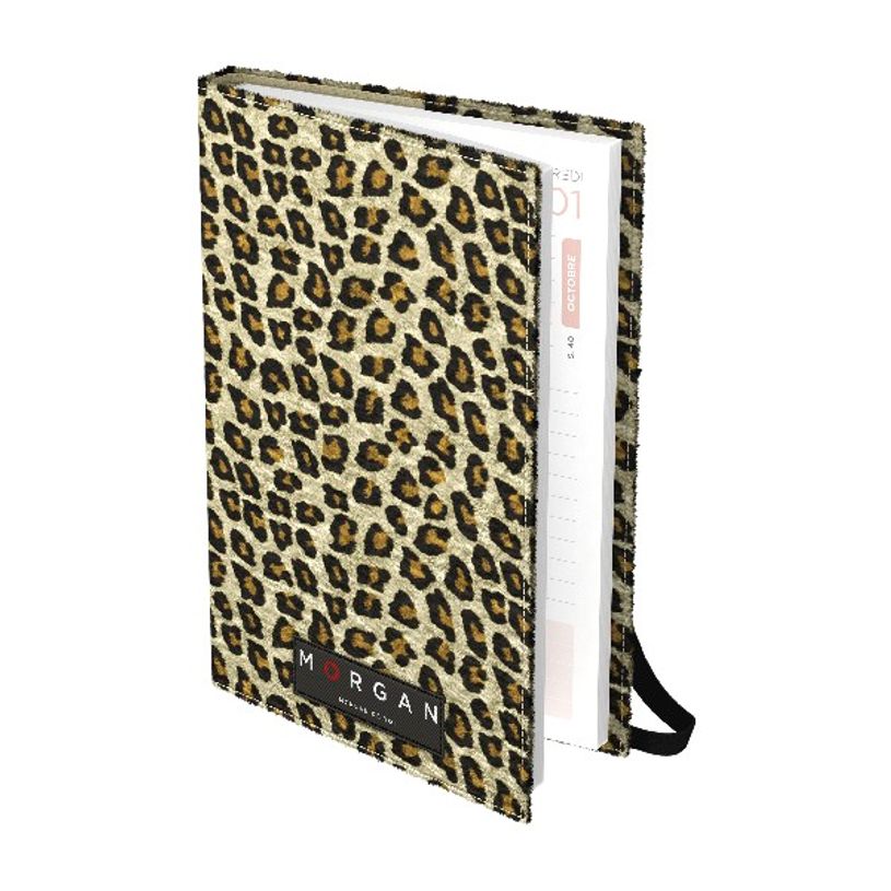 3147280194078-Agenda Morgan - 1 jour par page - 12 x 17 cm - couverture fourrure léopard amovible - Ham-P_400005816_2-1