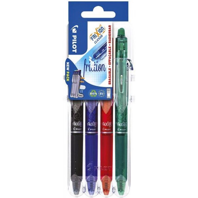3131910547938-Pilot FriXion Ball Clicker - 4 Rollers effaçables - couleurs assorties-P_400005861_1-0