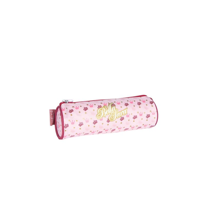 3661507528342-Trousse ronde BELLA SARA Queen - 1 compartiment - rose  - Kid'Abord-P_400005914_1-0