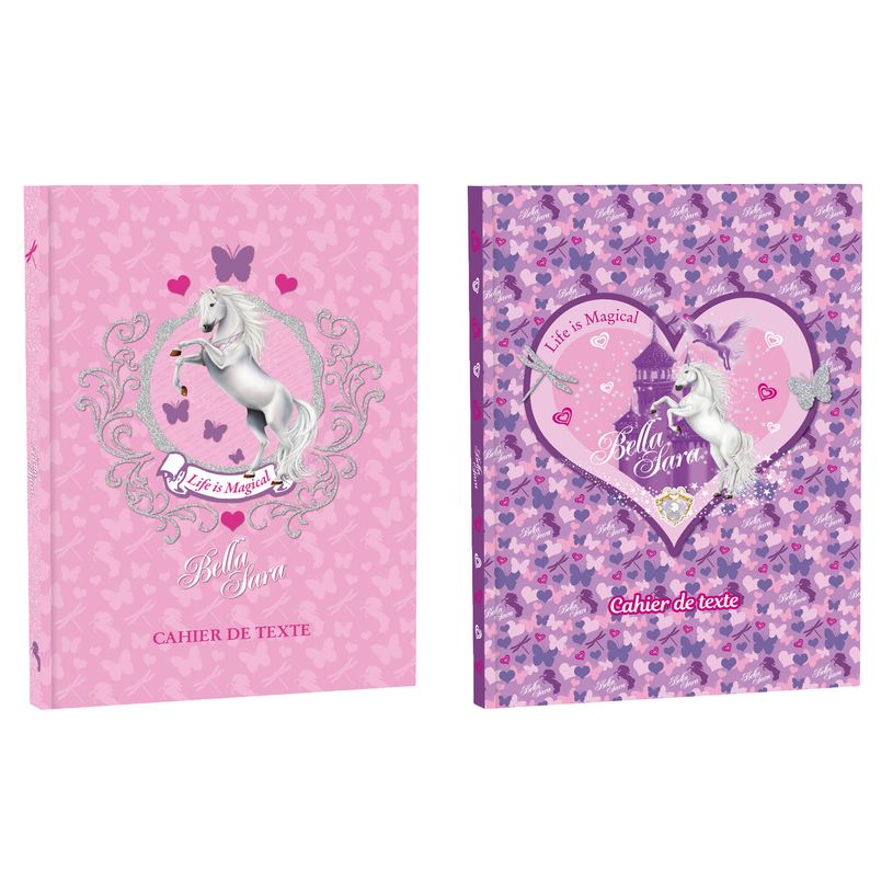3661507516356-Cahier de texte Bella Sara - 15 x 21 cm - 2 décors au choix : Fairy ou Butterfly - Kid'Ab-P_400005916_1-0