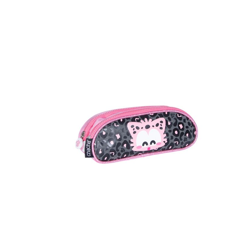 3661507628295-Trousse haricot CHACHA Leo - 2 compartiments - rose - Kid'Abord-P_400005921_1-0