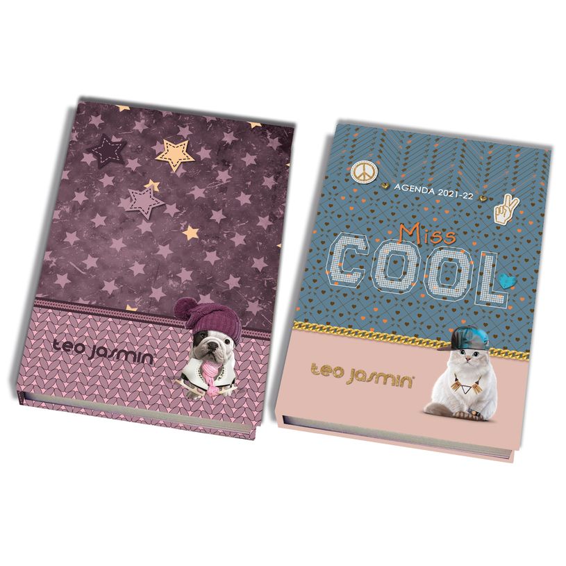 3661507215389-Agenda Teo Jasmin - 1 jour par page - 12 x 17 cm - 2 décors au choix : Mood ou Star - Kid-P_400005965_1-0