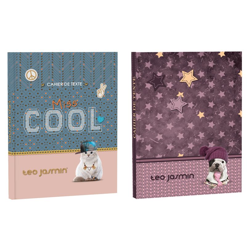 3661507216386-Cahier de texte Teo Jasmin - 15 x 21 cm - 2 décors au choix : Mood ou Star - Kid'Abord-P_400005966_1-0