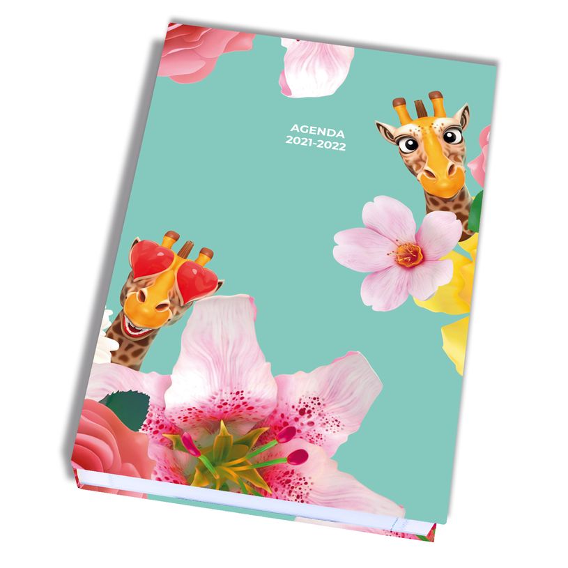 3661507715292-Agenda New Moji Floral Giraffe - 1 jour par page - 12 x 17 cm - Kid'Abord-P_400005969_1-0