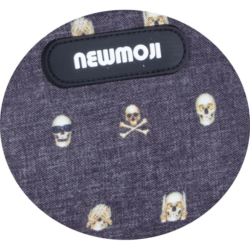 3661507727387-Trousse rectangulaire NEW MOJI Skull - 2 compartiments - gris - Kid'Abord-P_400005971_3-2