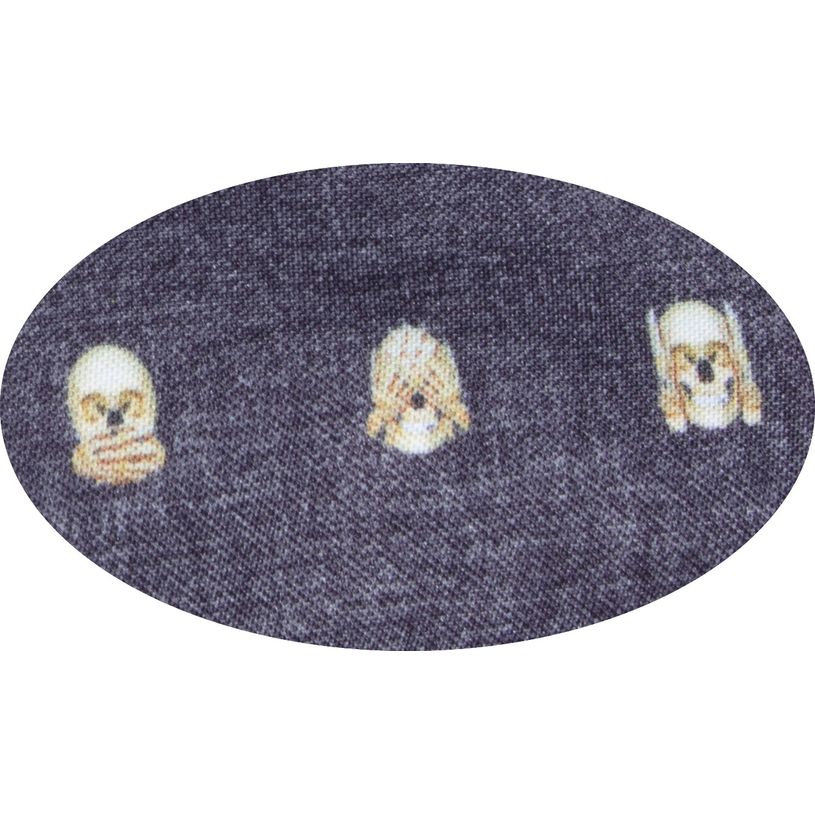 3661507728384-Trousse ronde NEW MOJI Skull - 1 compartiment - gris - Kid'Abord-P_400005972_3-2