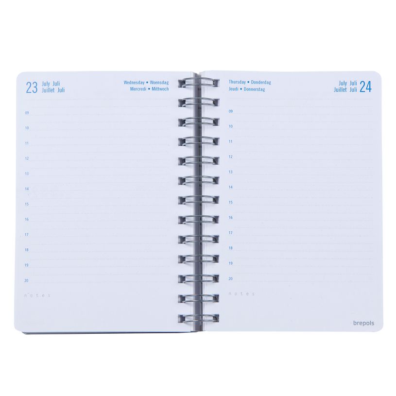 5412303374651-Agenda à spirale Polyprop - 1 jour par page - 13 x 17,5 cm - noir - Brepols--1