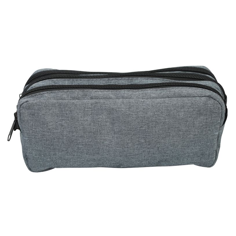 3173745244484-Trousse SCHOOL Maxi 3 compartiments coloris gris deux tons--0