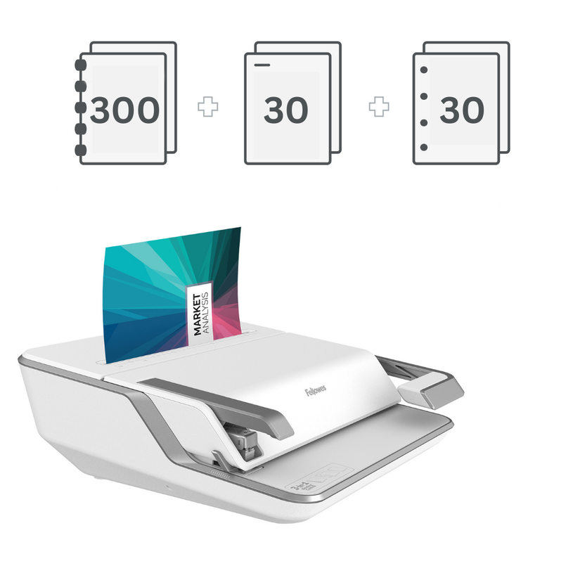 043859760411-Fellowes  Lyra 3-in-1 - machine à relier / relieuse perforeuse manuelle - perfore 30 feuilles - relie 3--1