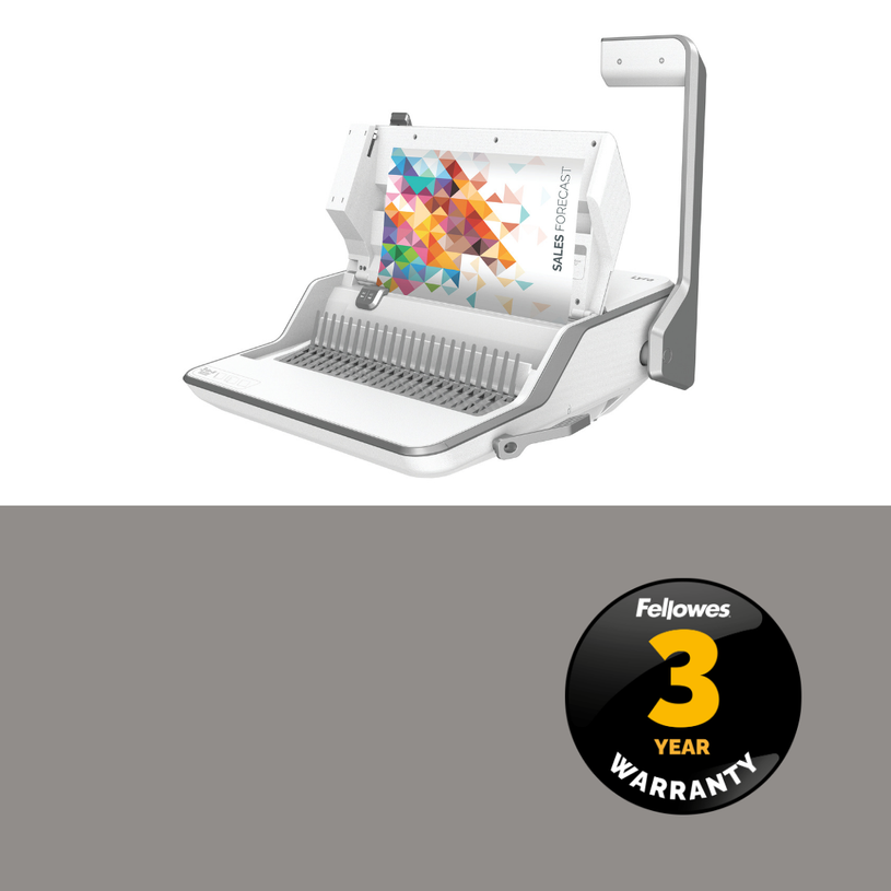 043859760411-Fellowes  Lyra 3-in-1 - machine à relier / relieuse perforeuse manuelle - perfore 30 feuilles - relie 3--5