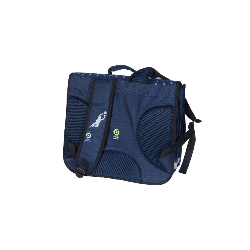 3661507123547-Cartable LIGUE 1 Goal 38 cm - 2 compartiments - bleu marine - Kid'Abord-P_400006027_2-1