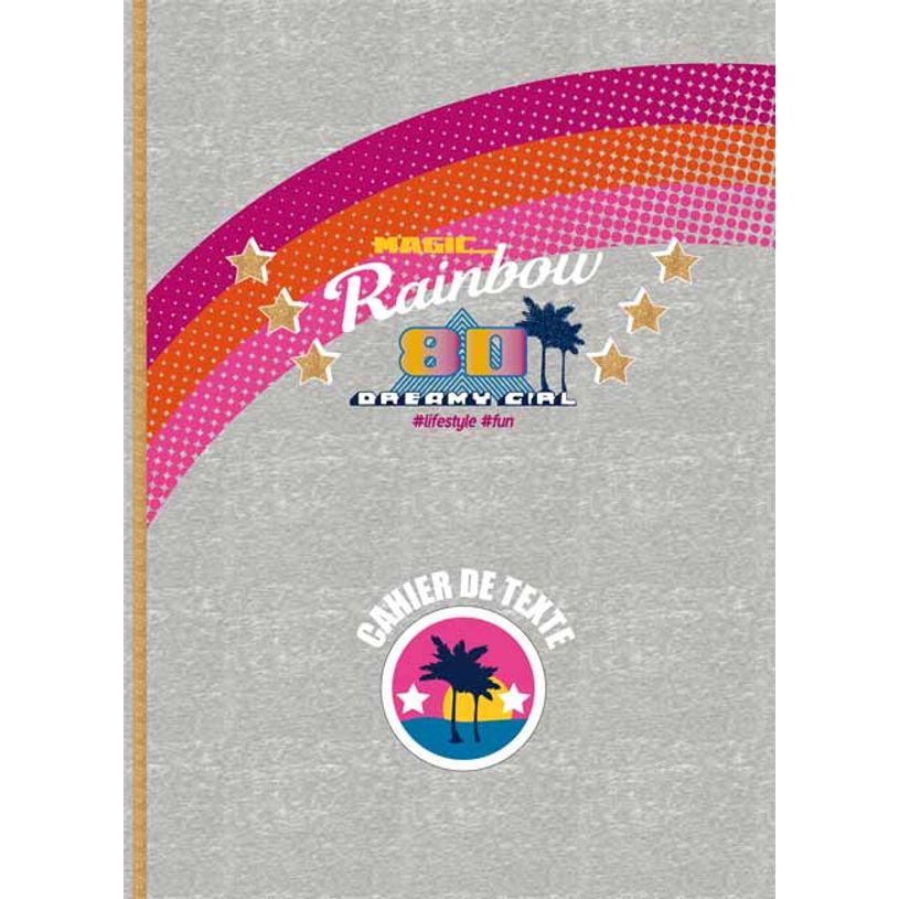 3661507016368-Cahier de texte KIP - 15 x 21 cm - 2 décors au choix : Colorblock ou Rainbow 80 - Kid'Abo-P_400006058_3-2
