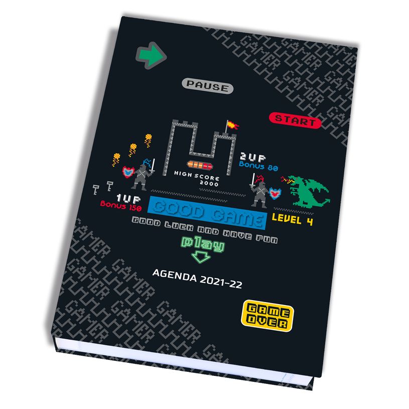 3661507015385-Agenda KIP - 1 jour par page - 12 x 17 cm - 2 décors au choix : Pop ou Gaming - Kid'Abord-P_400006068_2-1