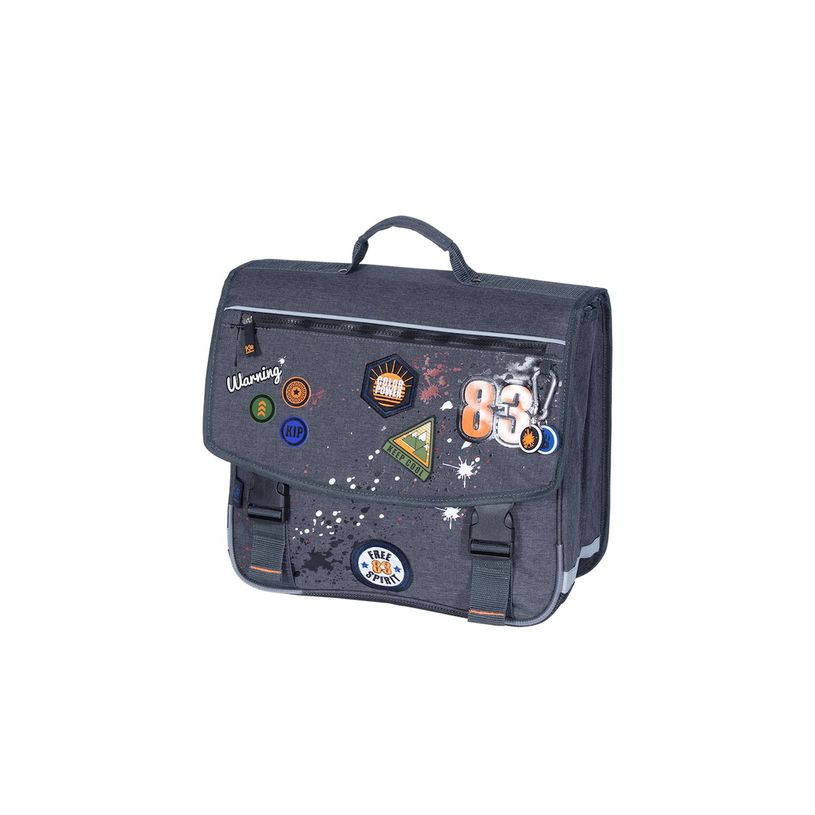 3661507023410-Cartable KIP by Kid'Abord Splash - 38 cm - 2 compartiments - gris-P_400006071_1-0