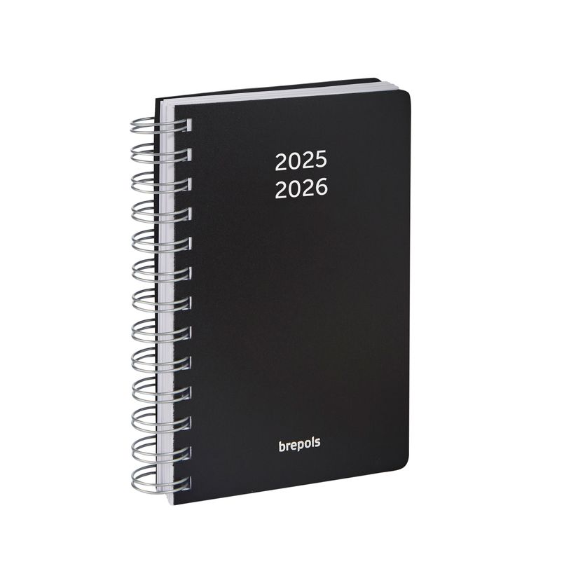 5412303374651-Agenda à spirale Polyprop - 1 jour par page - 13 x 17,5 cm - noir - Brepols-P_400006079_1-0