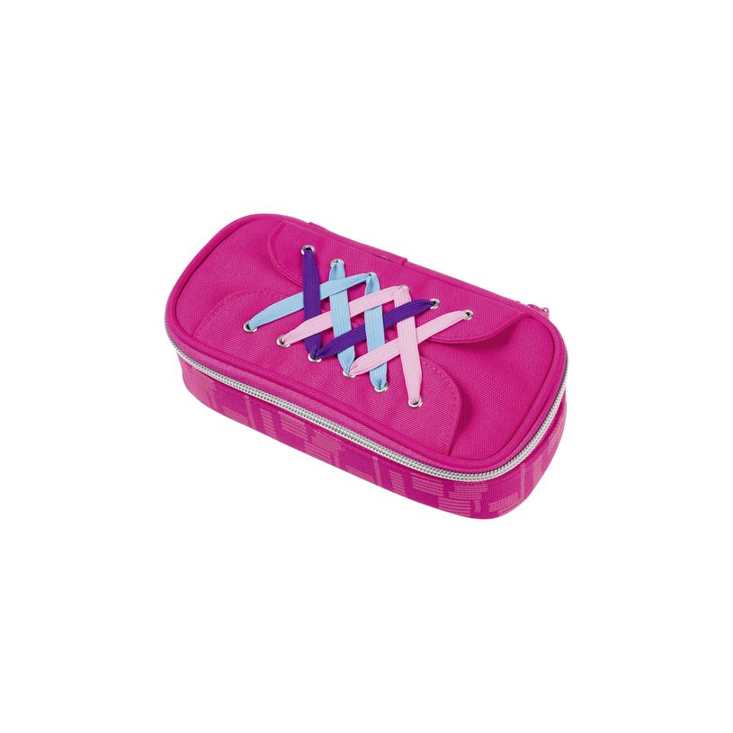 9002638219084-Walker Fame - Trousse plumier Lacets rose - 1 compartiment - Carpentras-P_400006102_1-0