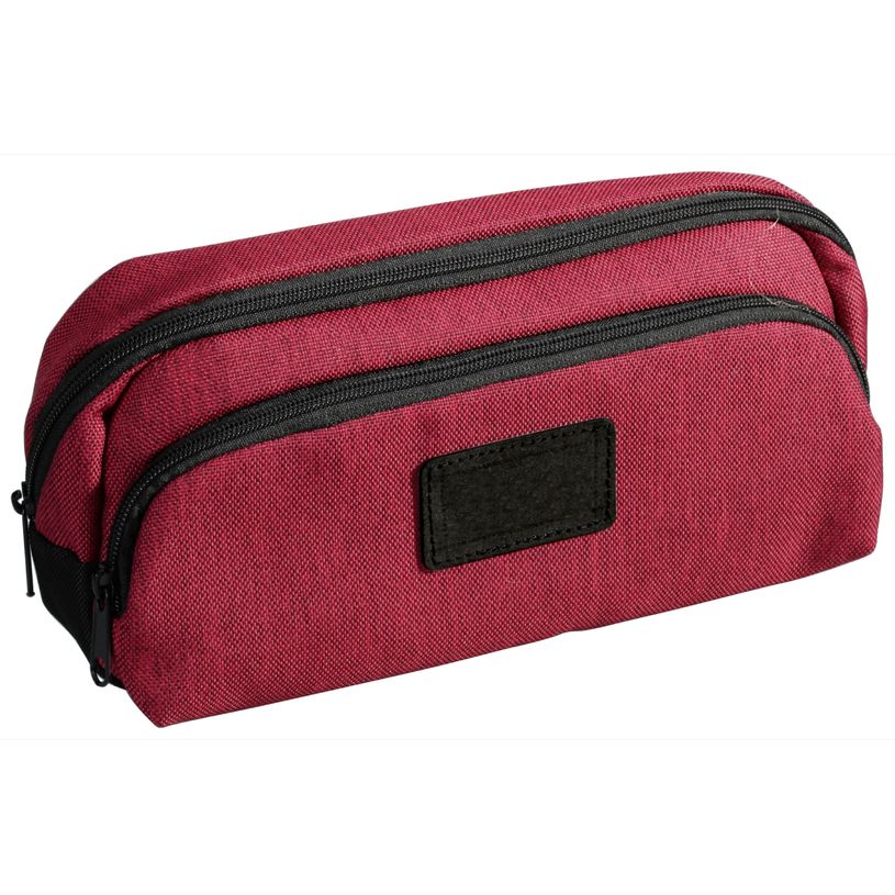 3173742244555-Trousse School 2 compartiments - bordeaux - PET recyclé - Carpentras-P_400006182_1-0