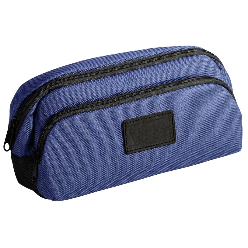 3173741244556-Trousse School 2 compartiments - bleu - PET recyclé - Carpentras-P_400006184_1-0