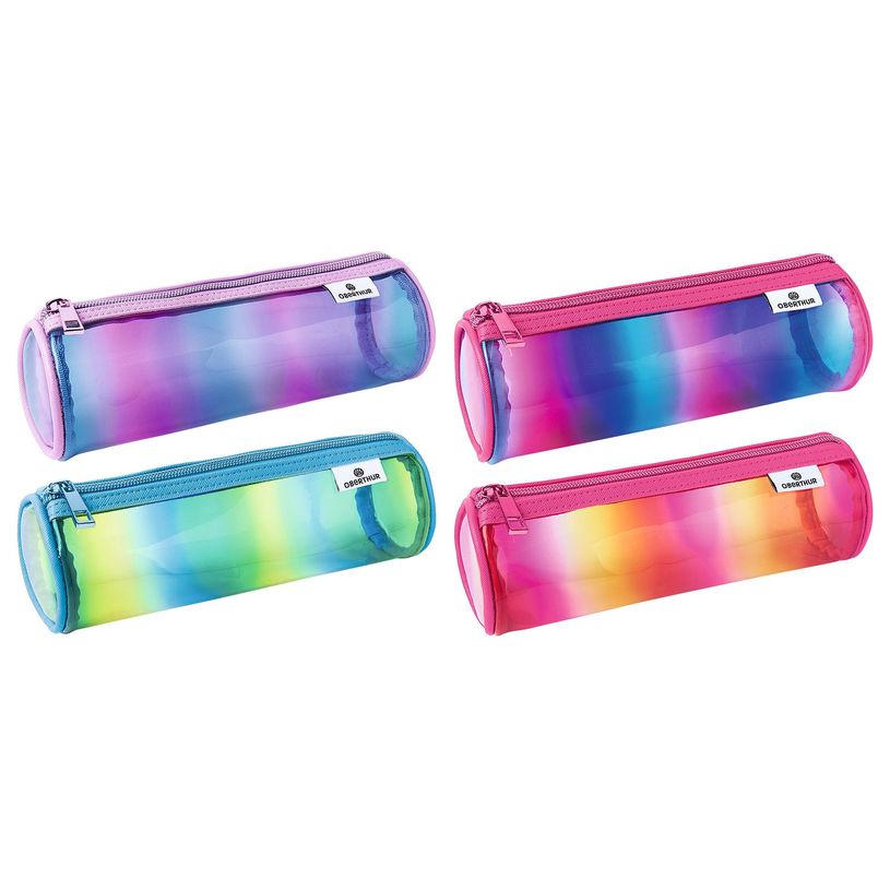 3108726488120-Trousse ronde Rainbow - 1 compartiment - disponible dans différentes couleurs - Oberthur-P_400006208_1-0