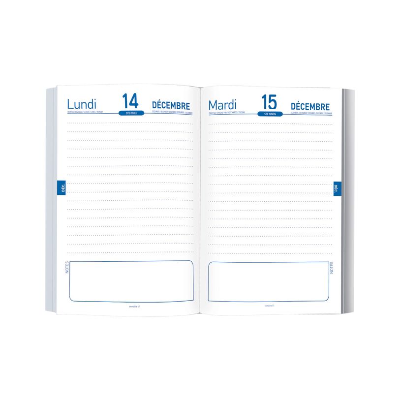 3664447101897-Agenda recyclé avec rabat - 1 jour par page - 12 x 17 cm - 2 décors au choix - Oberthur-P_400006234_4-3