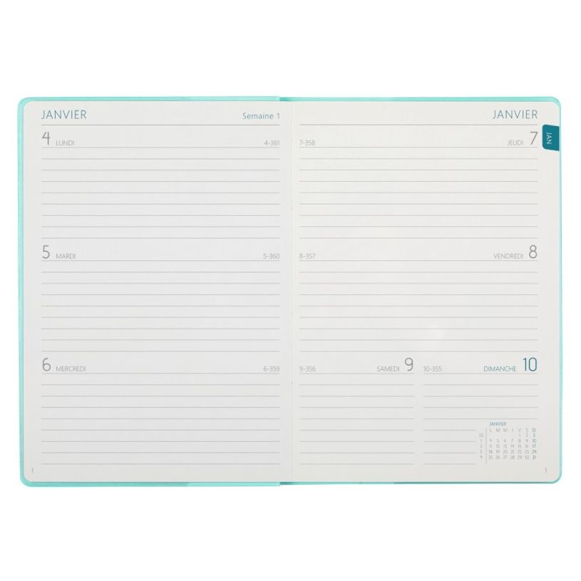 3664447101521-Agenda Bora 16 mois - 1 semaine sur 2 pages - A5 - disponible dans 4 couleurs - Oberthur-P_400006237_3-1