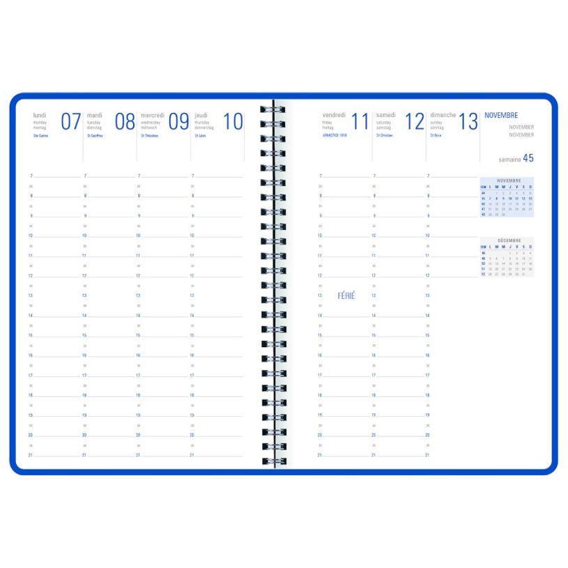 3664447095578-Agenda à spirale Grenade 27 - 1 semaine sur 2 pages - disponible dans différentes couleu-P_400006238_2-1