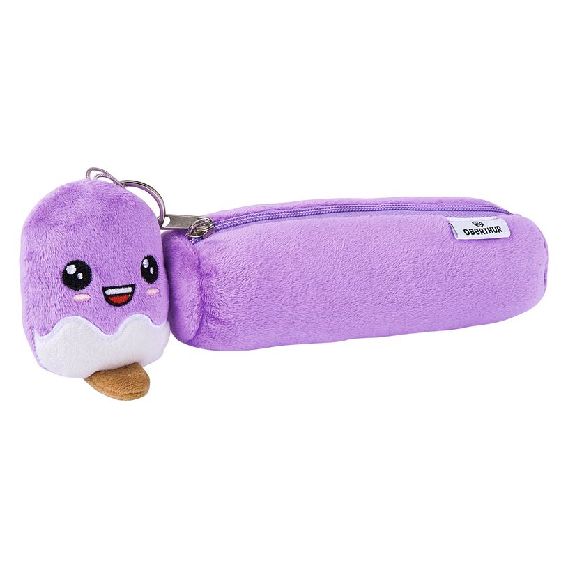 3108726489097-Trousse Peluche avec porte-clé - 1 compartiment - 5 modèles disponibles - Oberthur-P_400006248_5-4