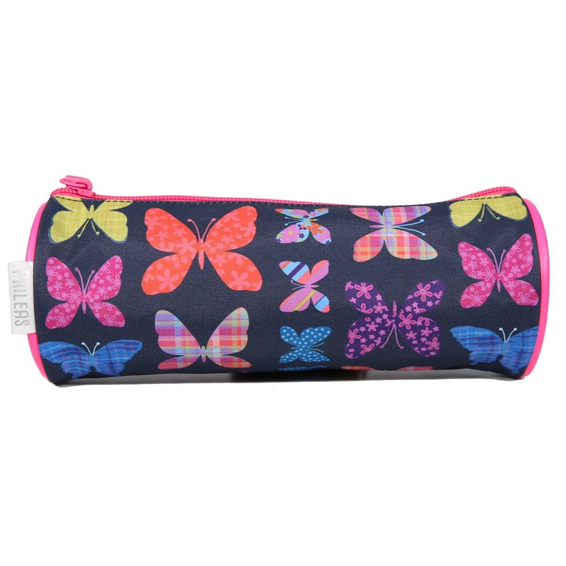 4891320457300-Trousse ronde Phileas Papillons - 1 compartiment - violet - Bagtrotter-P_400006368_1-0