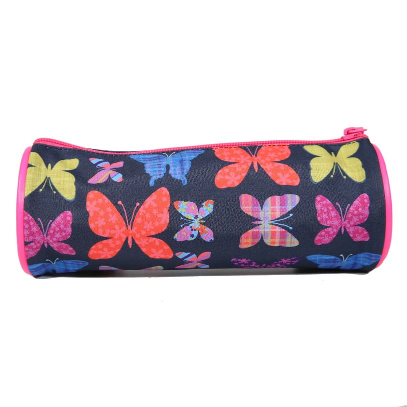 4891320457300-Trousse ronde Phileas Papillons - 1 compartiment - violet - Bagtrotter-P_400006368_2-1