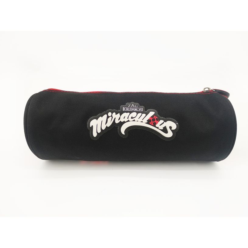 3700516280091-Trousse ronde Miraculous - 1 compartiment - noir et rouge - Bagtrotter-P_400006374_2-1