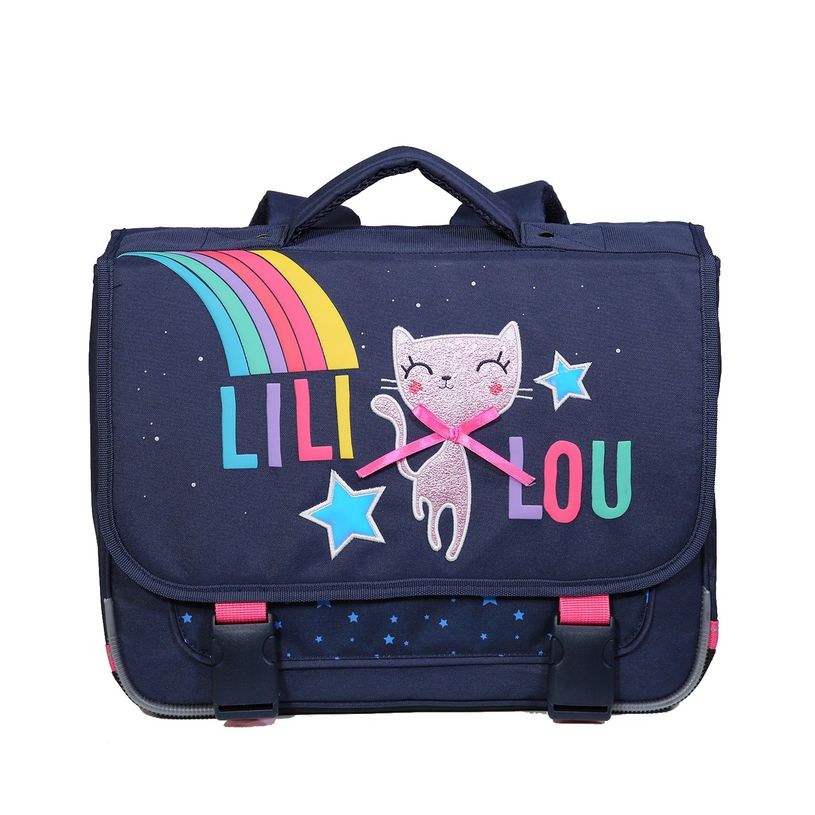 4891320453388-Cartable Lililou 38 cm - 2 compartiments - bleu marine - Bagtrotter-P_400006439_1-0
