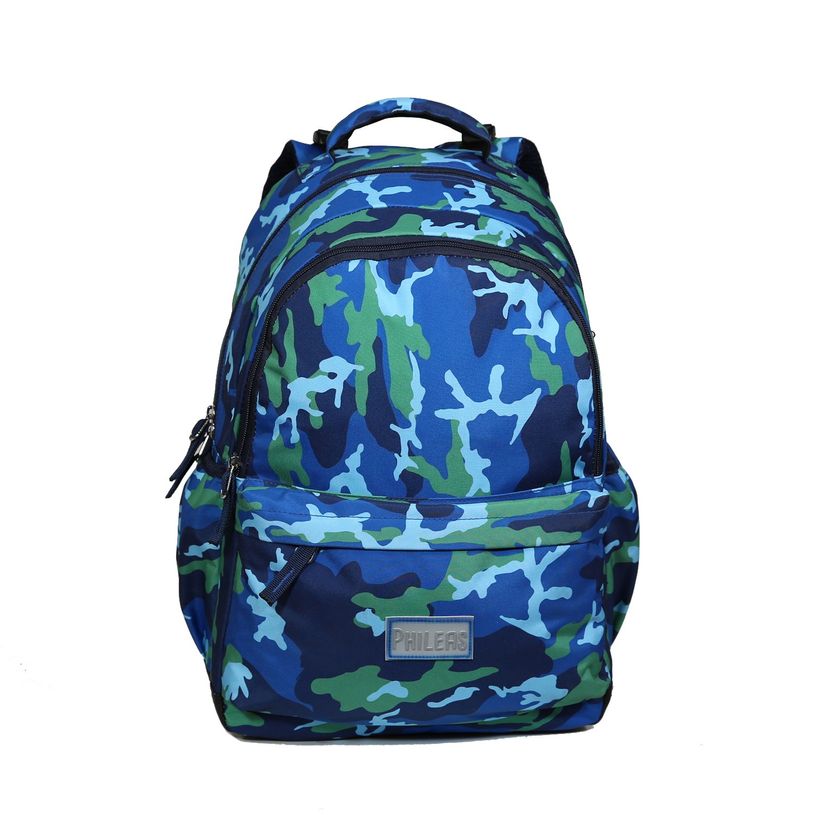 4891320456112-Sac à dos Phileas Militaire - 2 compartiments - bleu - Bagtrotter-P_400006453_1-0