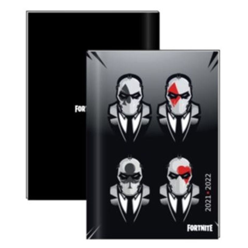 5411217893838-Agenda rembordé Fortnite - 1 jour par page - 12 x 17 cm - noir - Bagtrotter-P_400006474_1-0