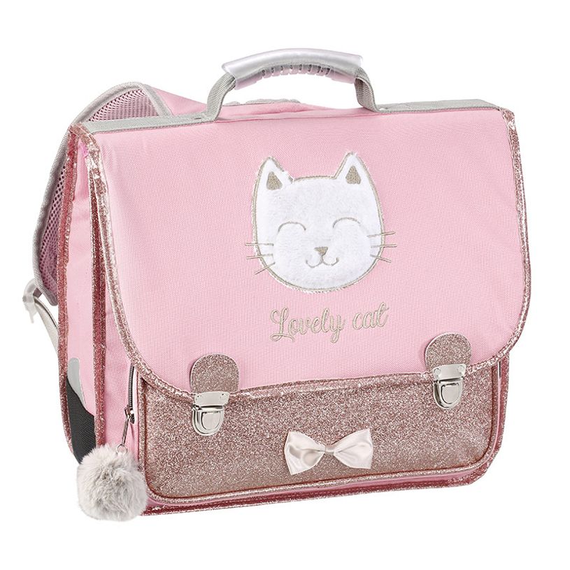 3135253282822-Cartable Sweet Cat 38 cm - rose - 2 compartiments - Viquel-P_400006506_1-0