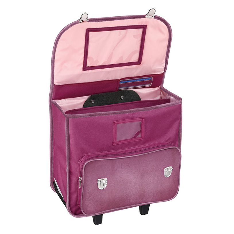 3135253872566-Cartable à roulettes Daisy - 38 cm - bordeaux - 2 compartiments - Viquel-P_400006511_3-2