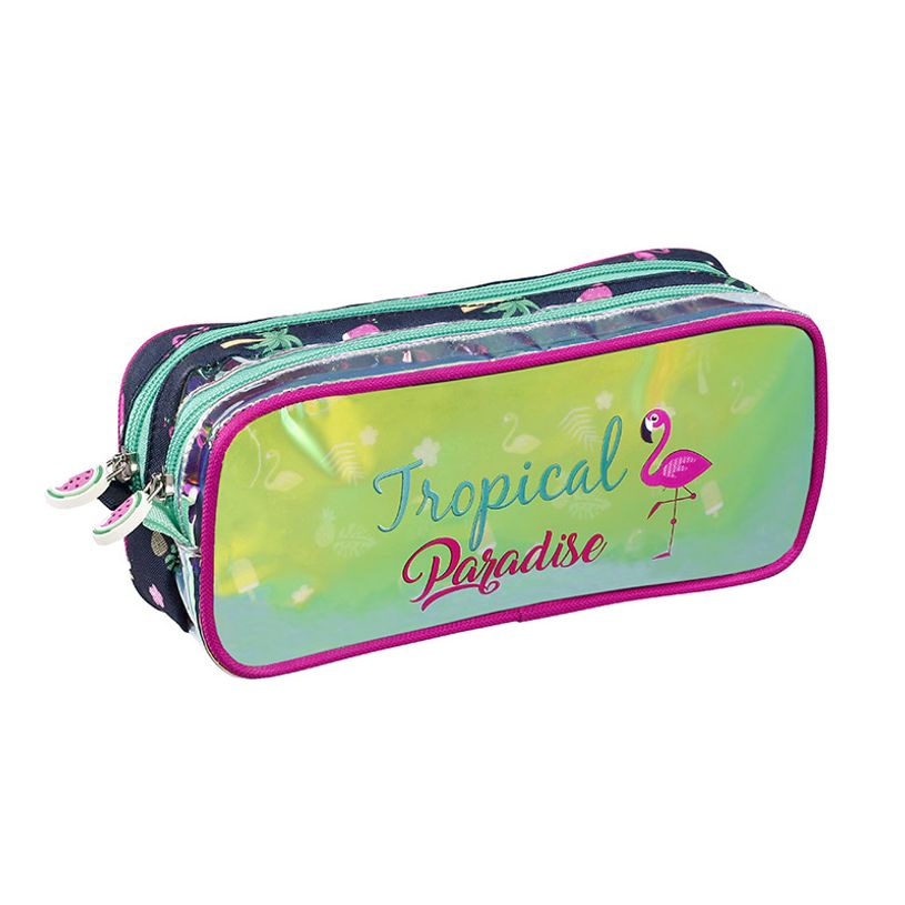 3135258772595-Trousse rectangulaire Tropical Vibes - 2 compartiments - Viquel-P_400006516_1-0