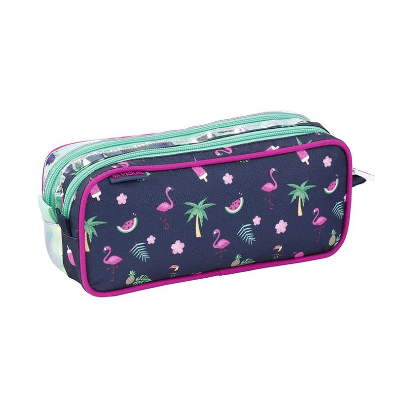 3135258772595-Trousse rectangulaire Tropical Vibes - 2 compartiments - Viquel-P_400006516_2-1
