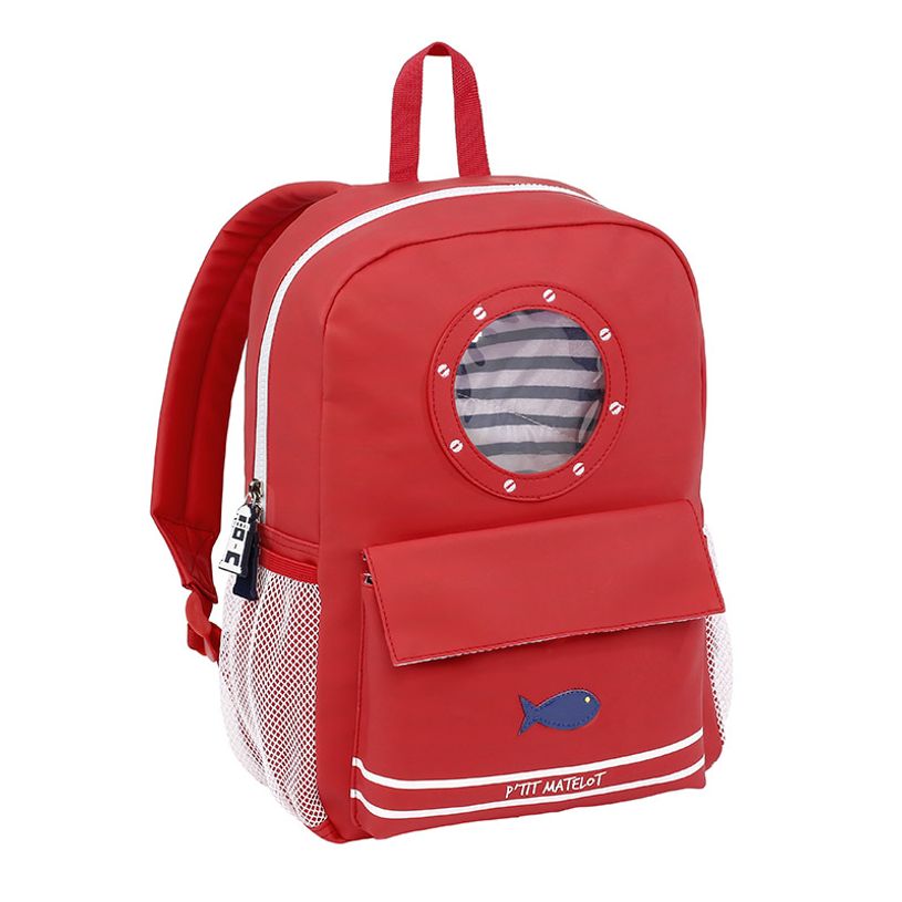 3135256278631-Sac à dos P'tit Matelot 1 compartiment - rouge - Exclusivité Bureau Vallée - Viquel-P_400006648_1-0