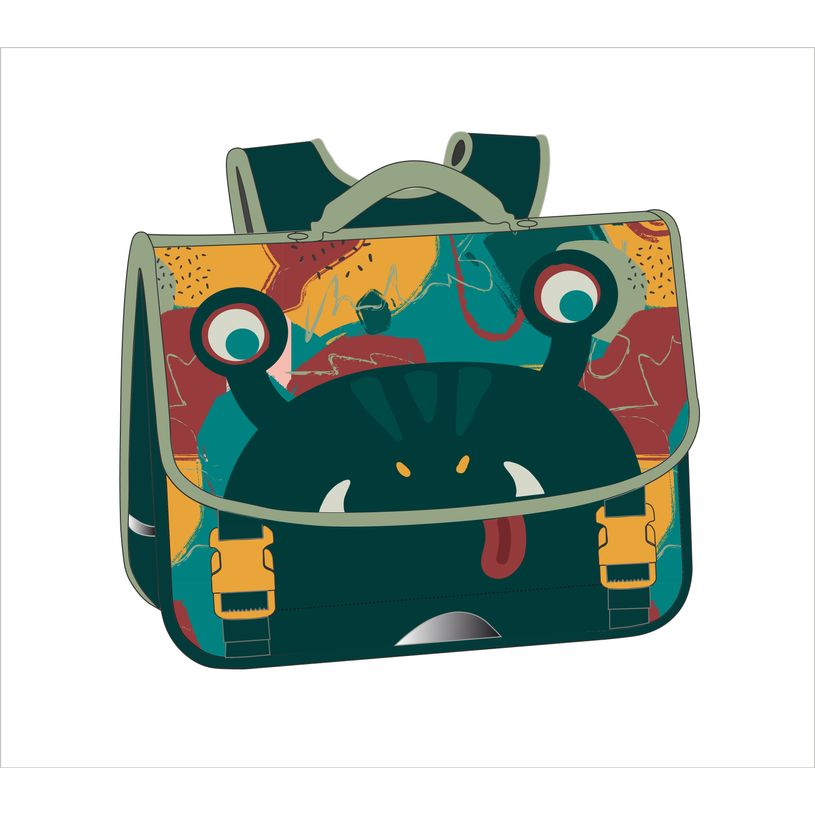 3045050457760-Monsters - Cartable 38 cm - 2 compartiments - Exclusivité Bureau Vallée - Hamelin-P_400006665_1-0
