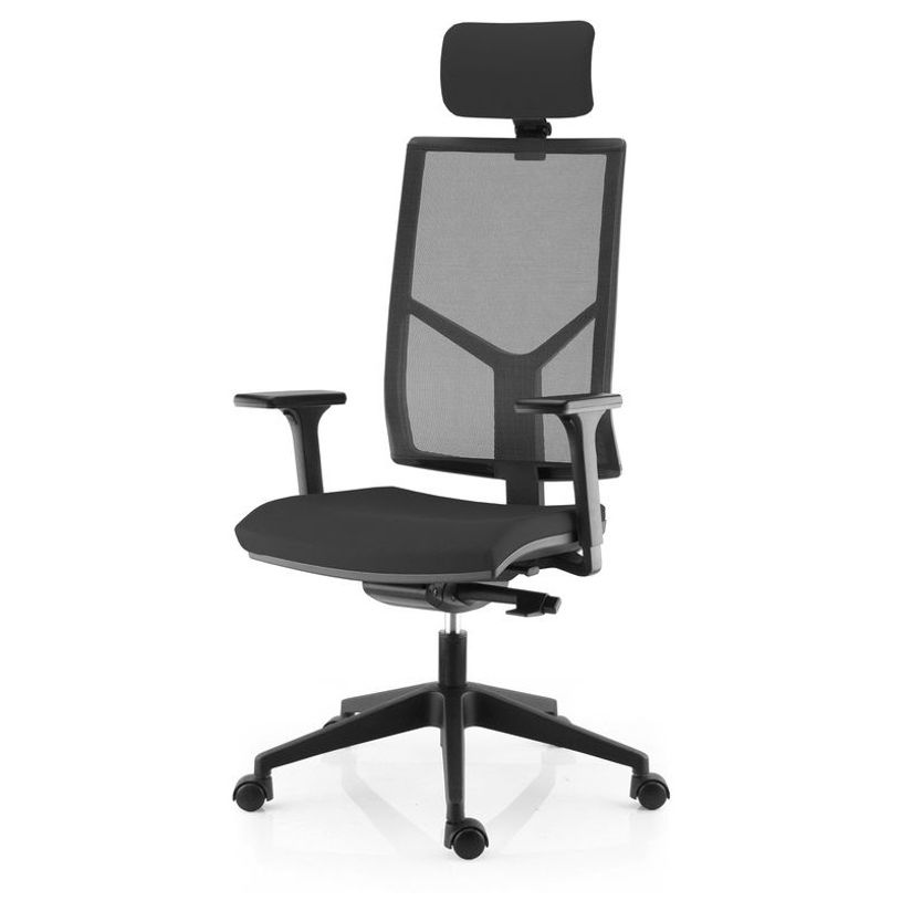 3660916001156-Fauteuil de bureau NOVA - accoudoirs réglables - appui-tête réglable - noir-P_400006666_2-1